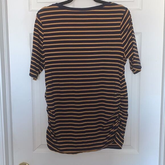 Motherhood  Maternity Striped Ruched Top - Picture 2 of 4